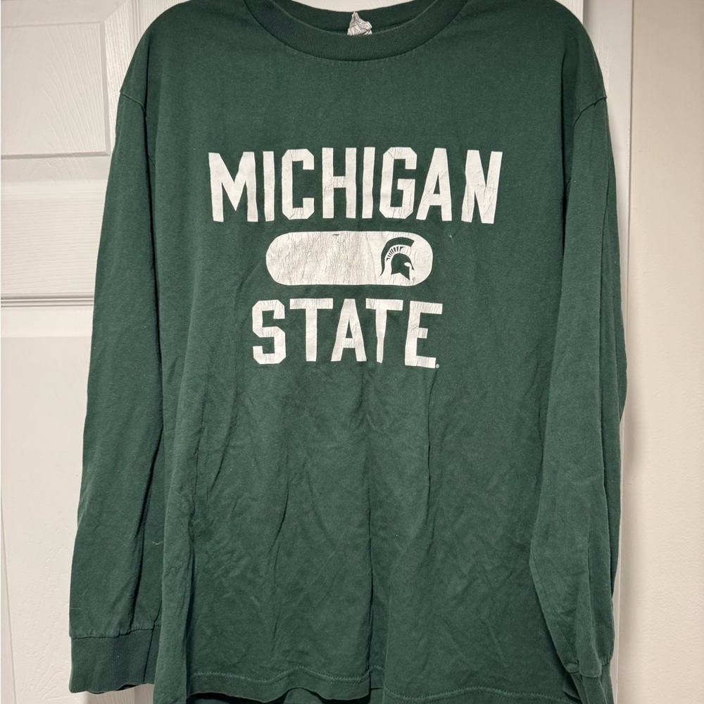 Green Michigan State Long Sleeve Shirt